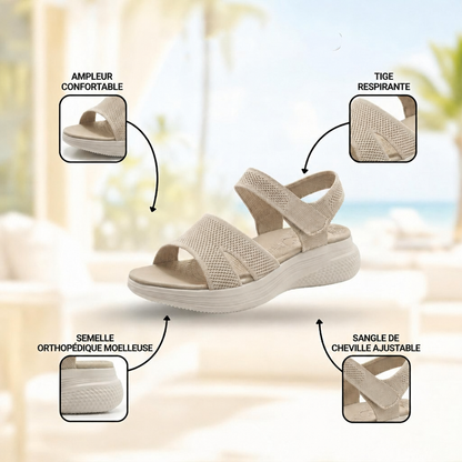 Sandales de marche larges et extensibles